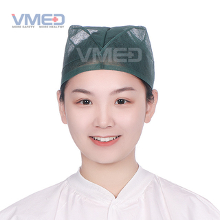 Gorra de médico verde oscuro no tejida SPP desechable